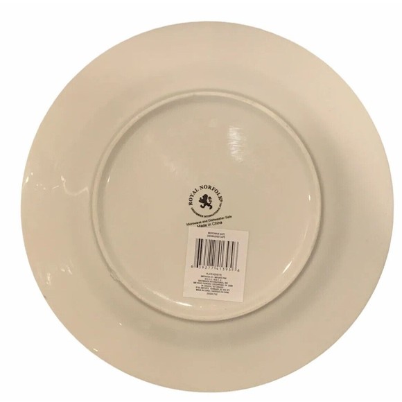 Royal Norfolk Sunflower Dinner Plates 10 1/2”Set Of 4 NWT - Picture 6 of 11